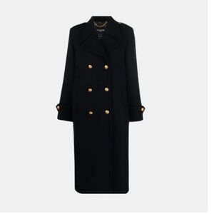 Each Other Paris Double Breasted Military Wool Blend Coat Size Women L Men M